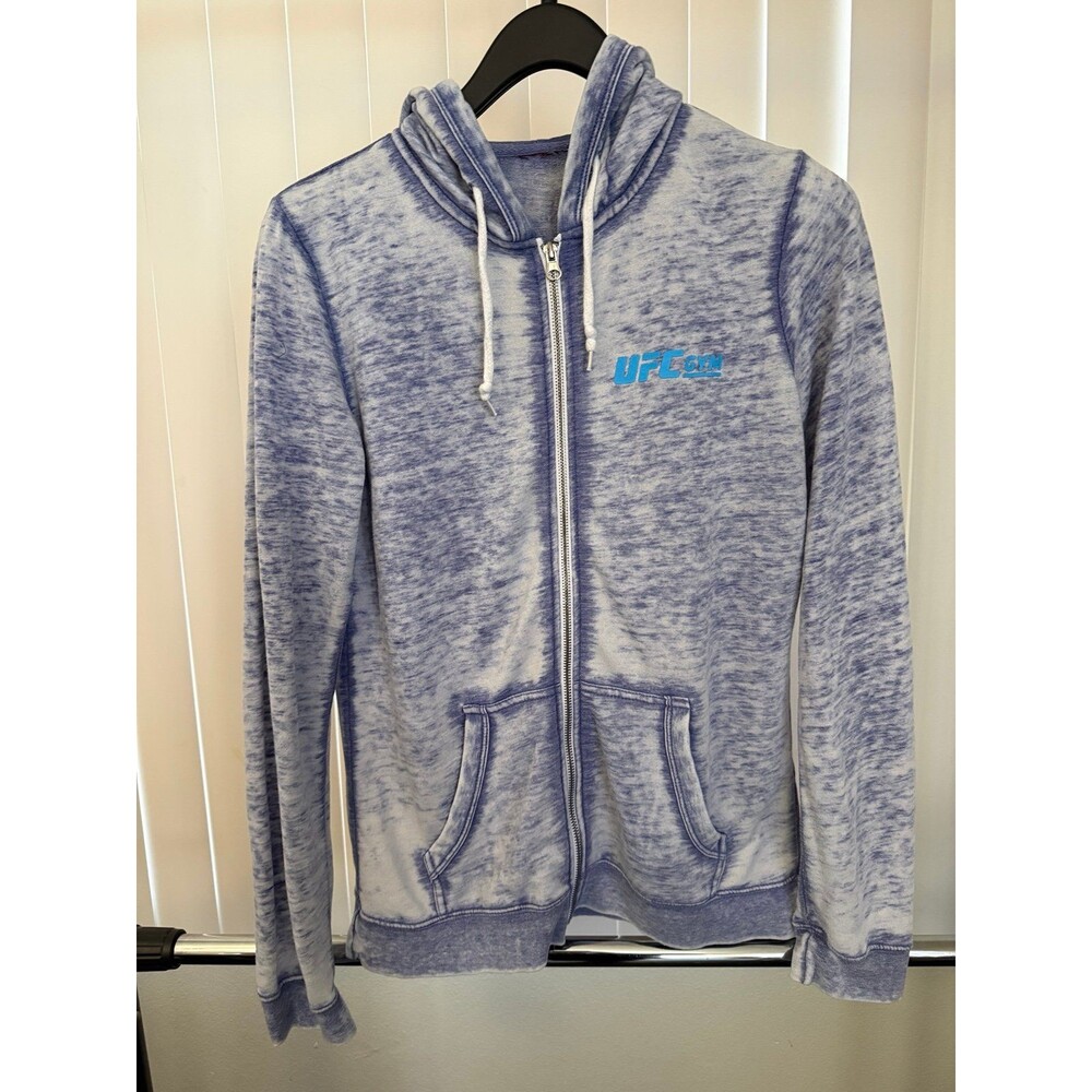 Women’s UFC Gym “Train Different” Full Zip Acid Purple/Blue Hoodie Size Large